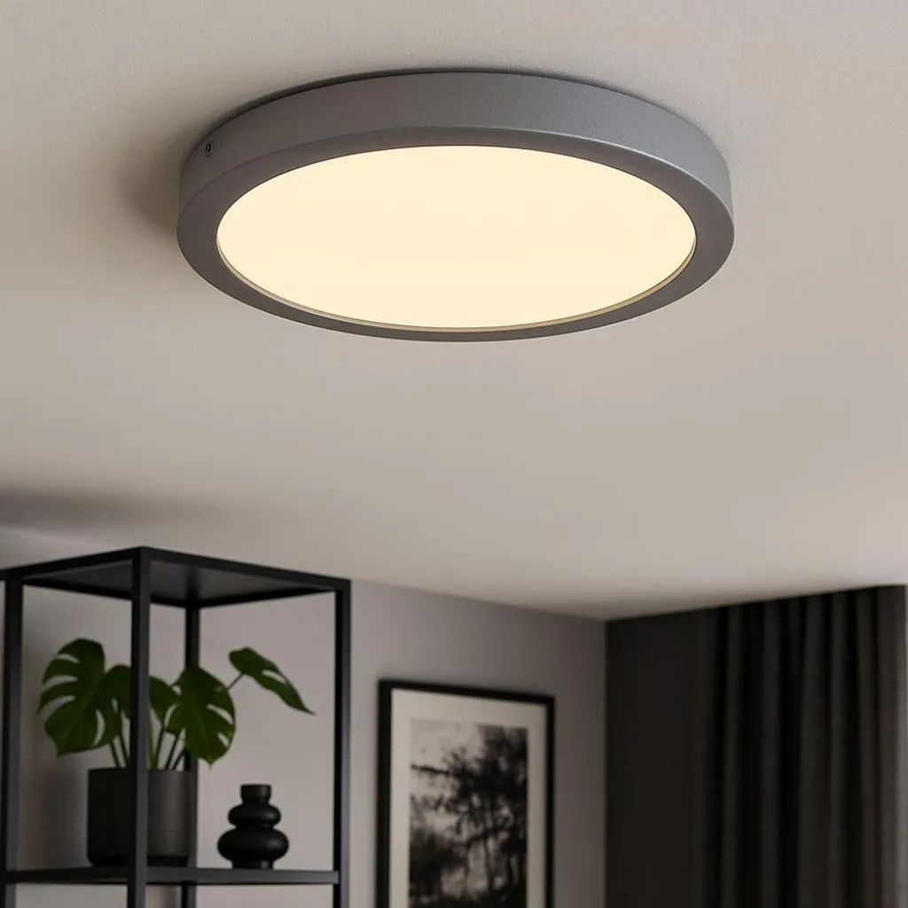 Plafonnier LED Briloner Leuchten Fire Drip 21W 2000lm IP44 Chrome Mat