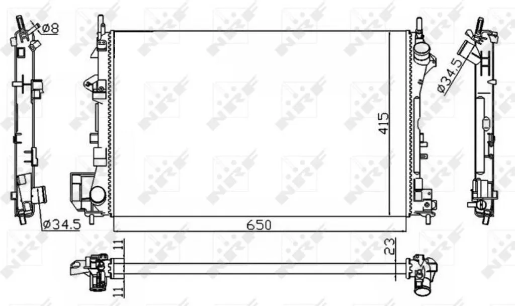 Radiateur NRF 58203A pour Opel Signum et Vectra C - OE 1300244 Fiable