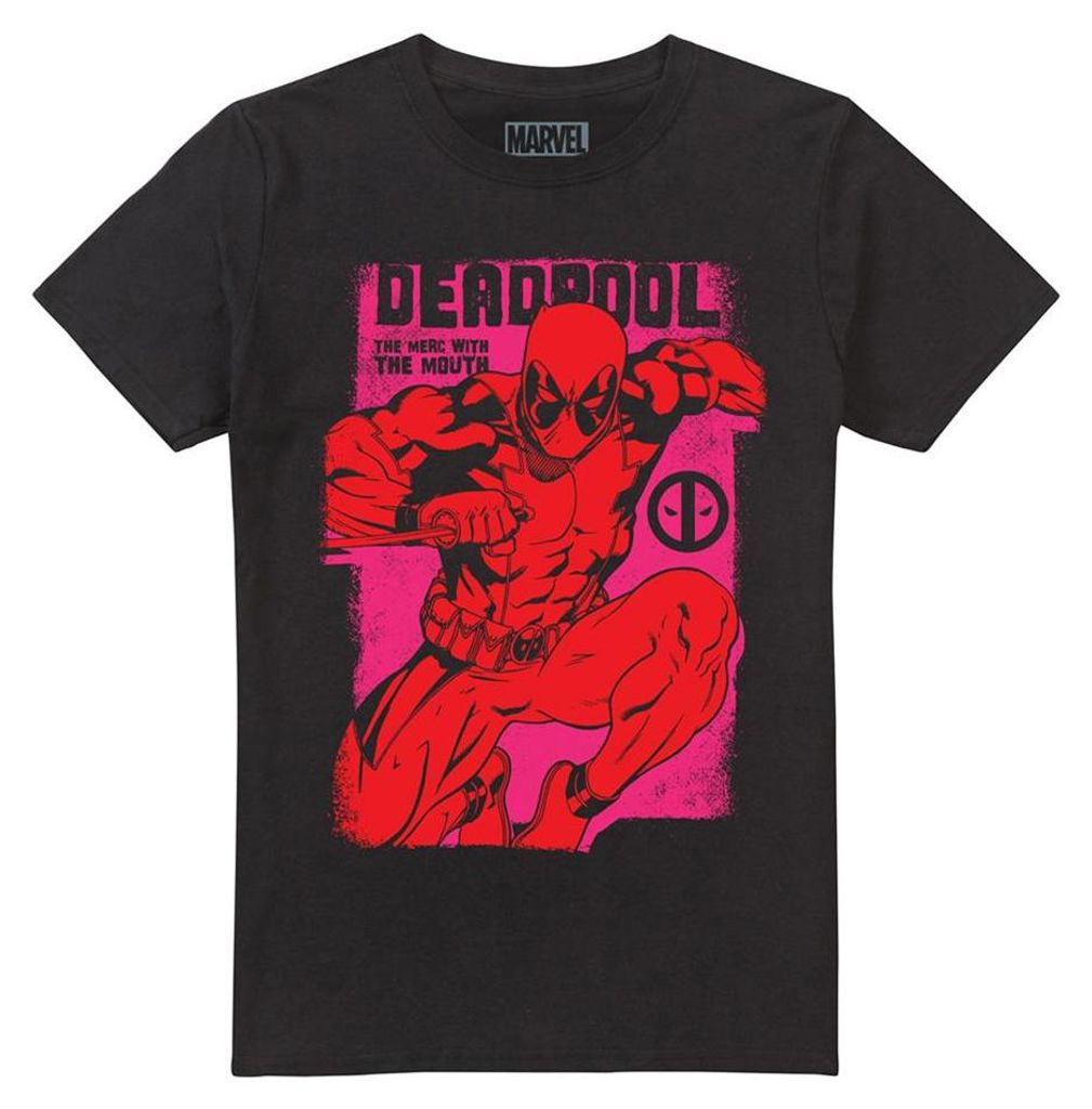 Deadpool - "Merc With A Mouth" T-Shirt für Herren/Damen Uni TV34309 (XXL) (Schwarz)