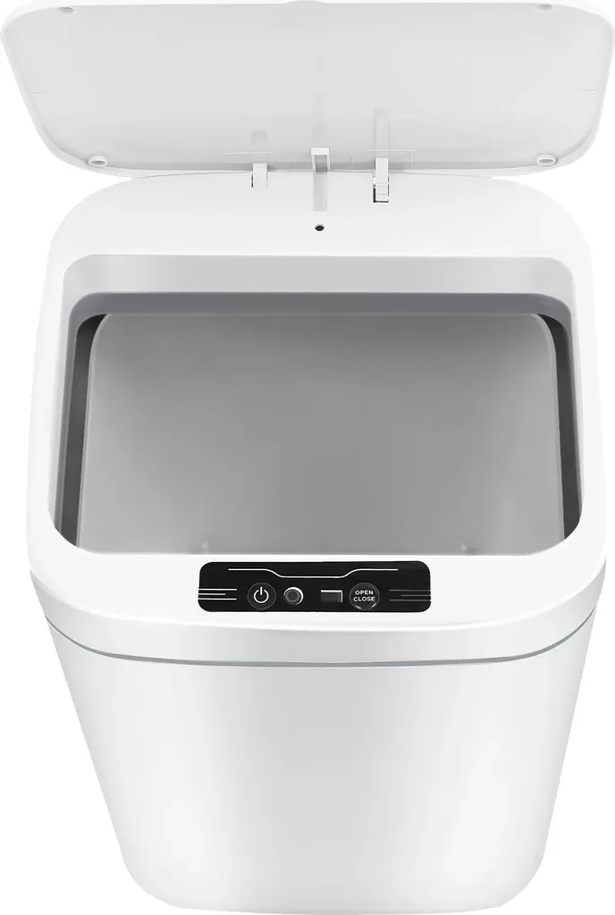 Poubelle Automatique 16L avec Capteur Infrarouge Étanche IPX5 - Blanc
