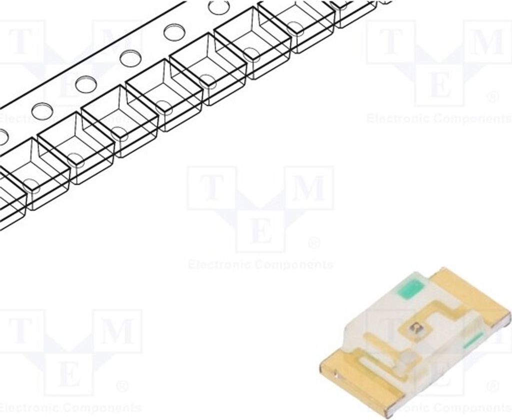 5x LED 1206 2÷2,5V 3,2x1,6x0,75mm 80÷150mcd gelb 120° SMD 20mA KPT-3216SYCK LED-D