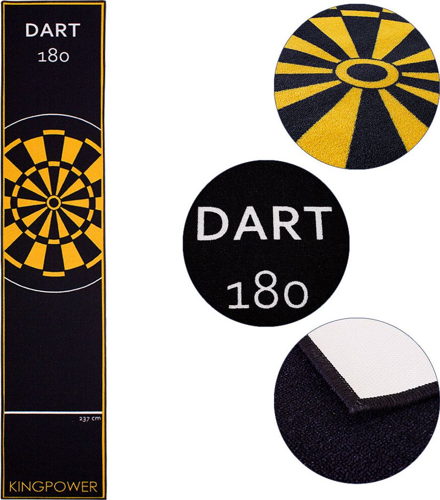 Dart Teppich Gelb Matte Steeldart Dartpfeile Dartboard Zubehör Dartteppich Target Oche Darts Abwurflinie Schutz Gummi Boden Dartscheibe 290 x 60 c...
