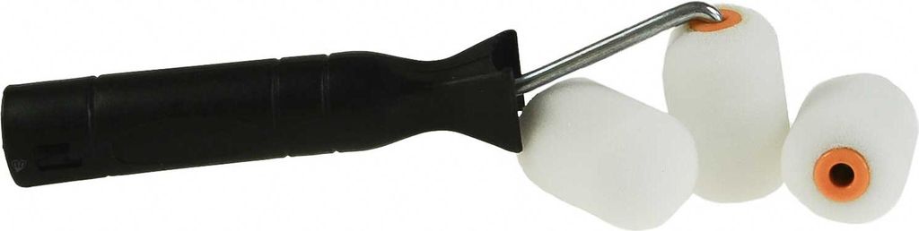 Farbroller mit Griff und Ersatzrollen Set, Größenwahl - Maler Schaumstoff Farbwalze Stiel Paint, Größe:5cm