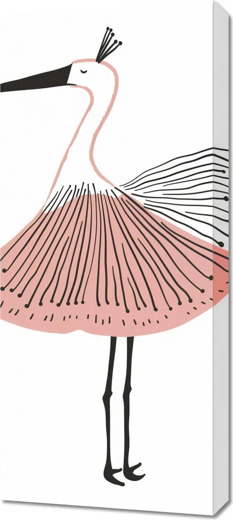 Tableau Ballerine oiseau 40x90 : Toile grand format haute définition