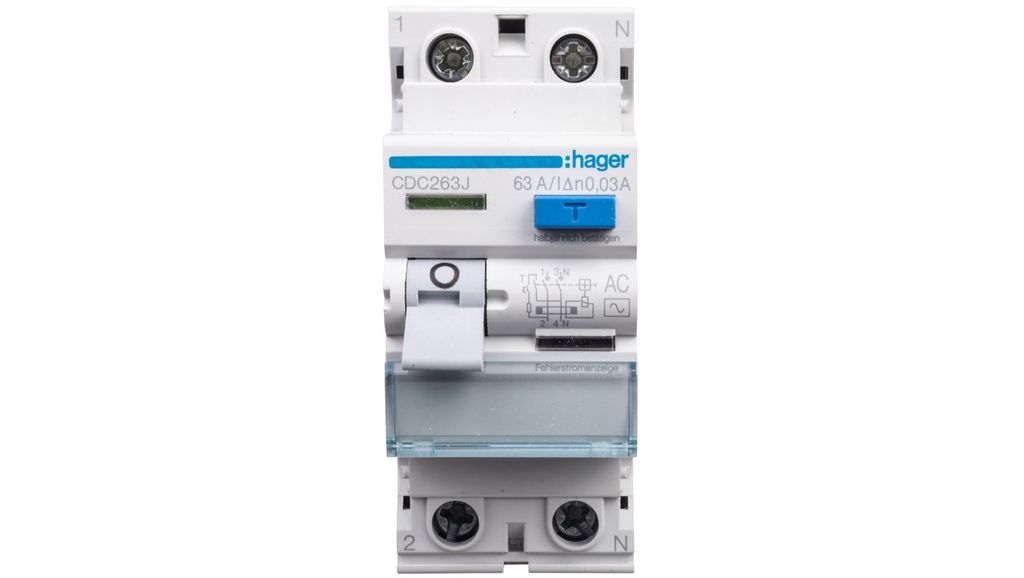 RCD 2P 63A 0,03A type AC CDC263J Image du produit 