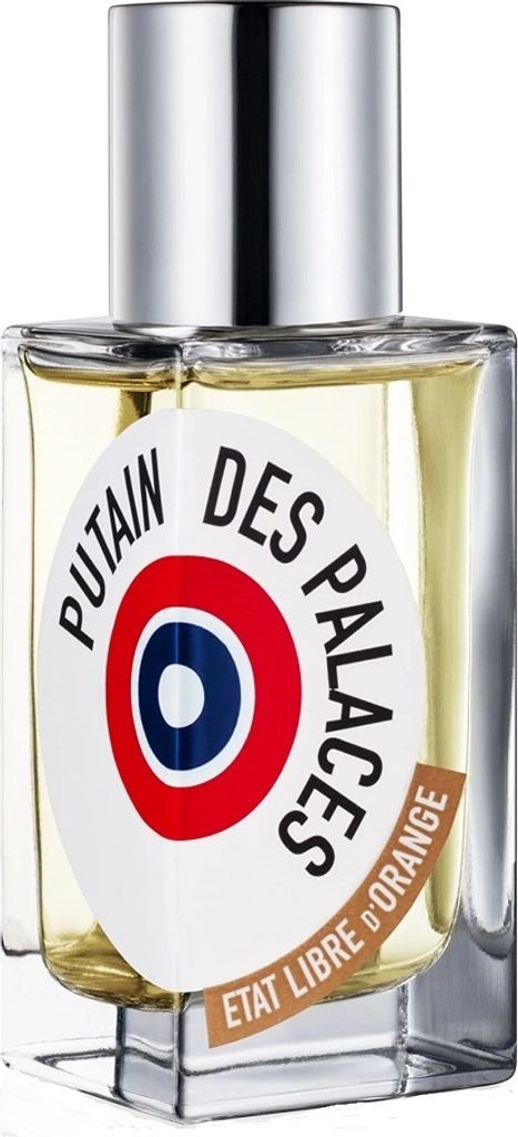 A bottle of perfume on a white background.