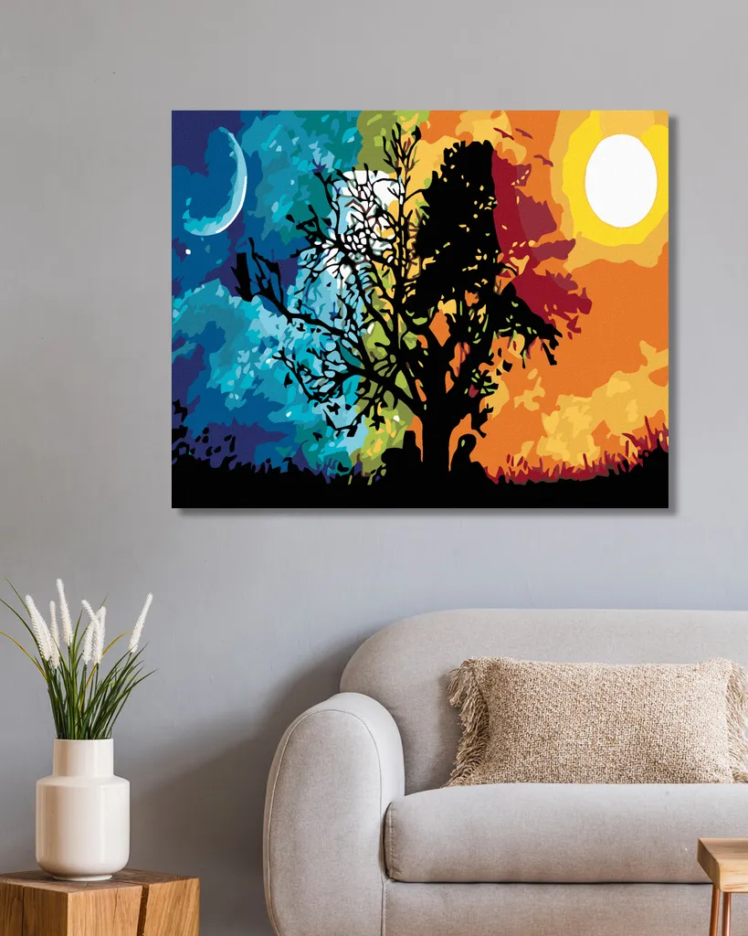 Zuty Diamond Painting Strom Noc a Den 40x50 cm - Arte Fai-da-Te Scintillante - 2
