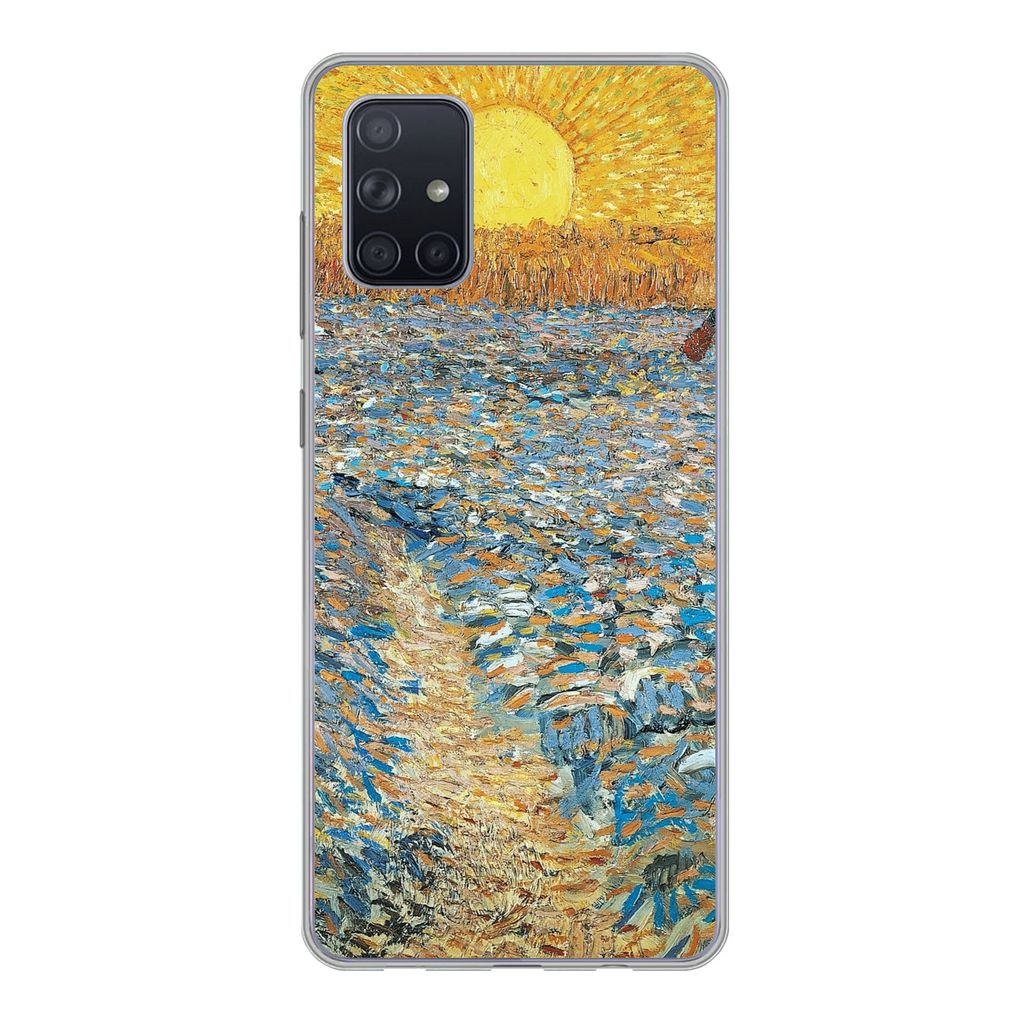MuchoWow Handyhülle Schutzhülle Hülle für Samsung Galaxy A51 Der Sämann - Vincent van Gogh Silikon Softcase Handy Hülle - Schutzabdeckung