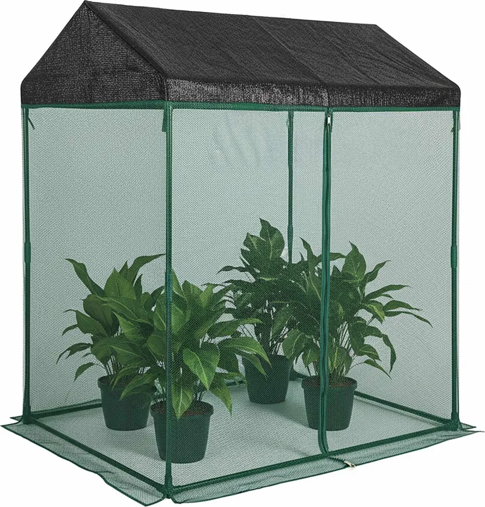 Tente serre de jardin avec toit ouvrant et porte pour semis - L120cm