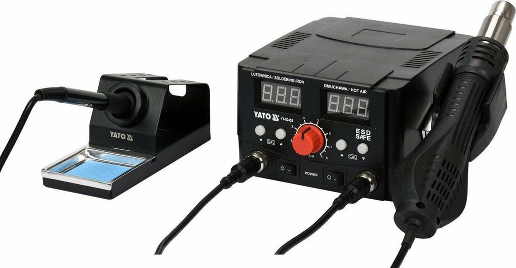 Lötstation YATO 2in1 mit Heißluft und digitalem LED-Display