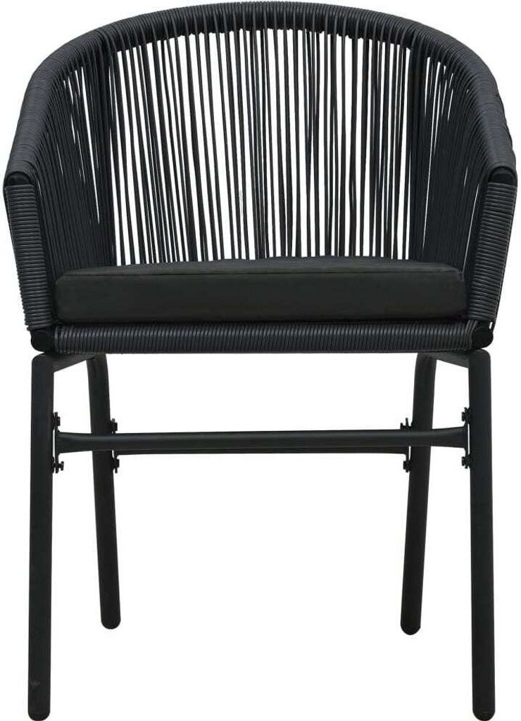 (Robust Möbel) Gartenstühle 2er-set - Schwarz PE-Rattan - CL844655 - Gartenstühle
