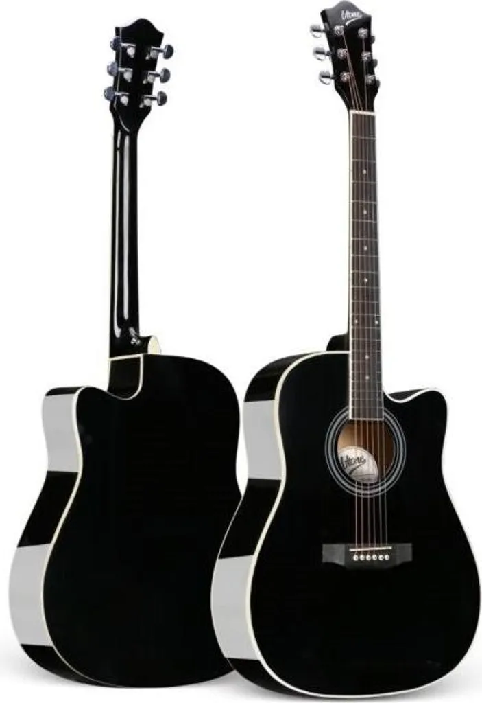 Guitare Acoustique V-TONE AG TWO BK 4/4 : Jouez sans Fatigue Noire