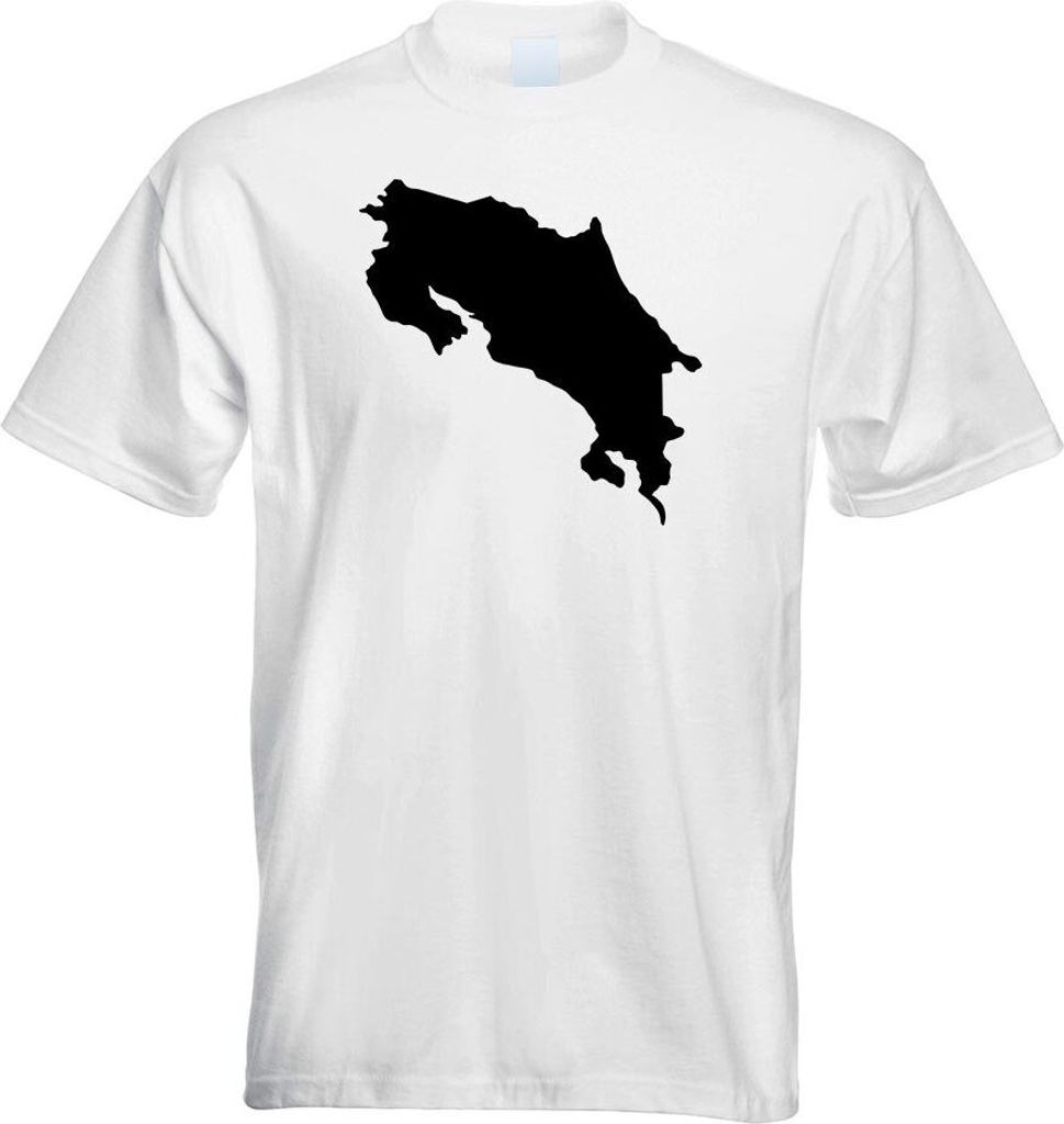 Kiwistar - T-Shirt - Weiss - Costa Rica Umriss Kontur Herren Funshirt Bedruckt Design Sprüche Spruch Motive - mit Motiv Bedruckt - Funshirt Design...