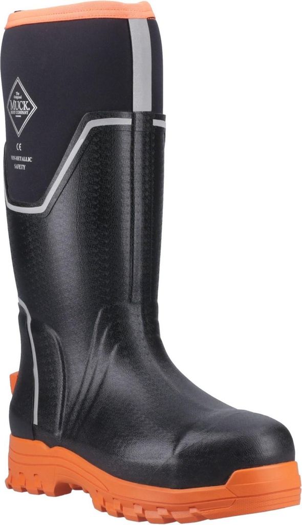 Muck Boots - Herren/Damen Unisex Gummistiefel "Grit" FS11570 (38 EU) (Schwarz/Orange)
