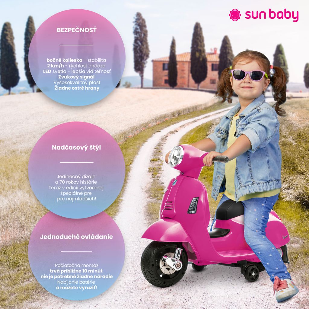 Vespa elektrický skúter od 18m elektrické vozidlo detské Obrázok produktu 9