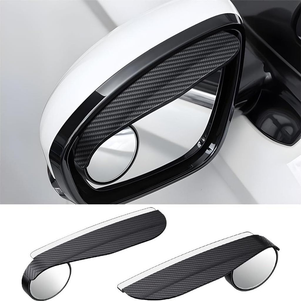 Blind Spot Mirror und Rückspiegel Regen Schutz Set - 2 Stück Universelle Regenfeste Auto Spiegel mit Blind Spot Mirror