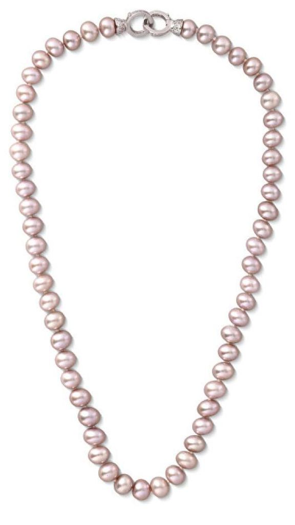 Halskette mit rosa Sü ß wasserperlen SVLN0010SD2P2 - Lä nge: 45 cm