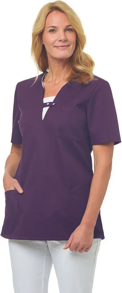 Tunique de soins pour infirmière Leiber 08/2733/84 Prune Taille S robuste