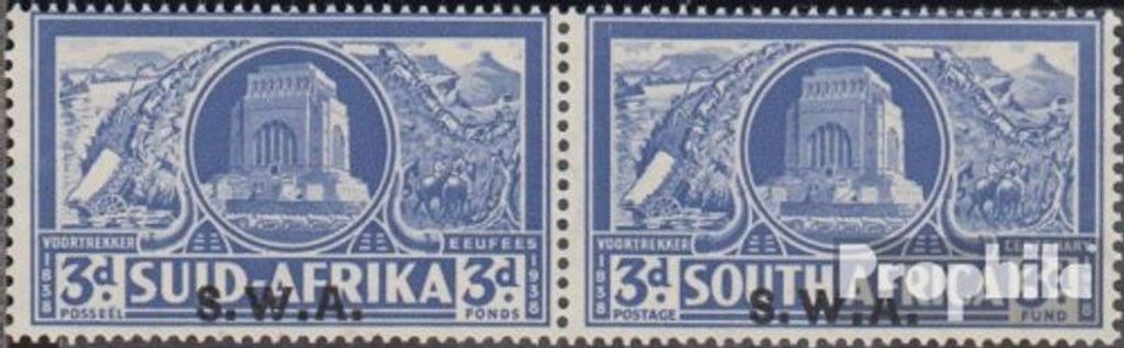 Briefmarken Namibia - Südwestafrika 1938 Mi 204-205 waagerechtes Paar postfrisch Voortrekker