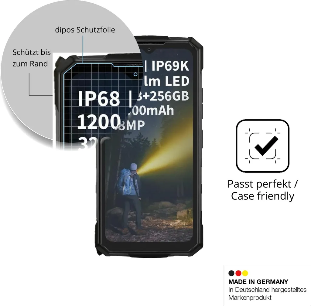 Dipos Pellicola Protettiva Antiriflesso Per Amazon Fire Phone - 2 Pezzi, Opaca, Made In Germany - 2