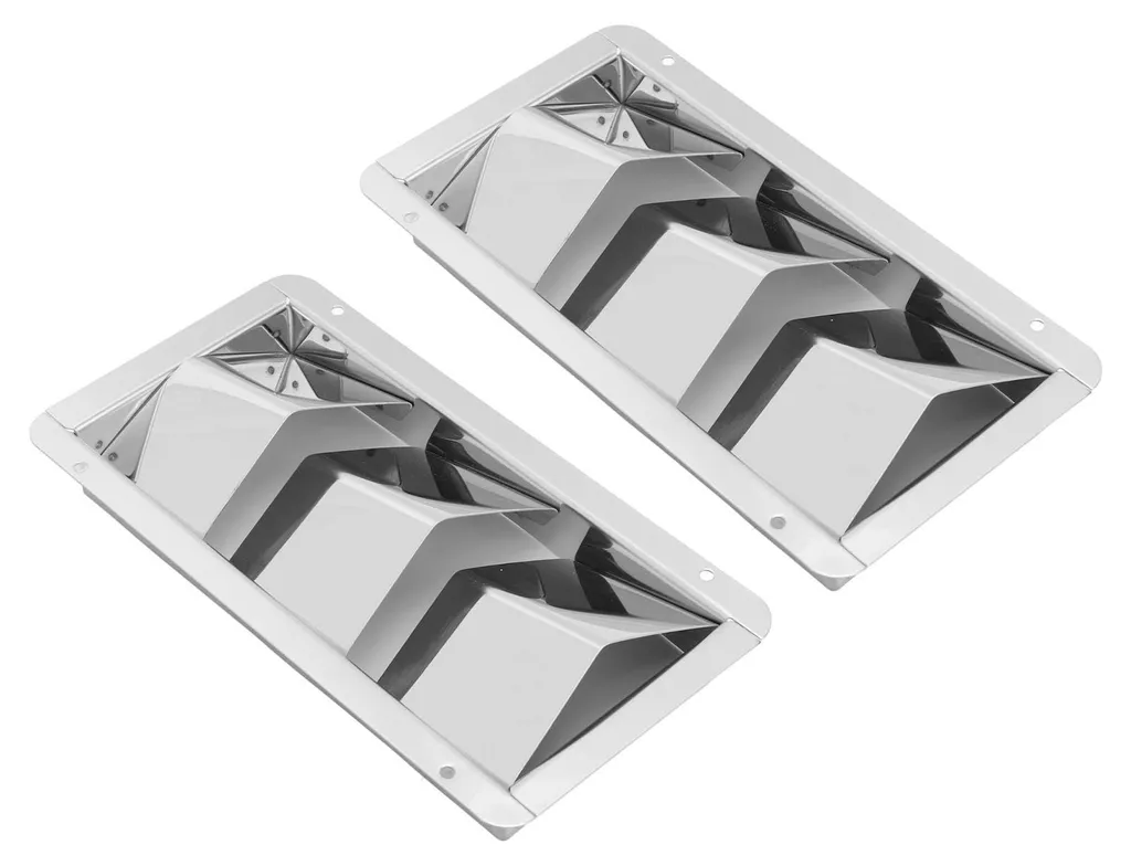 Aération de Bateau Inox 210x110mm pour Ventilation de Cale et Cabine 2x