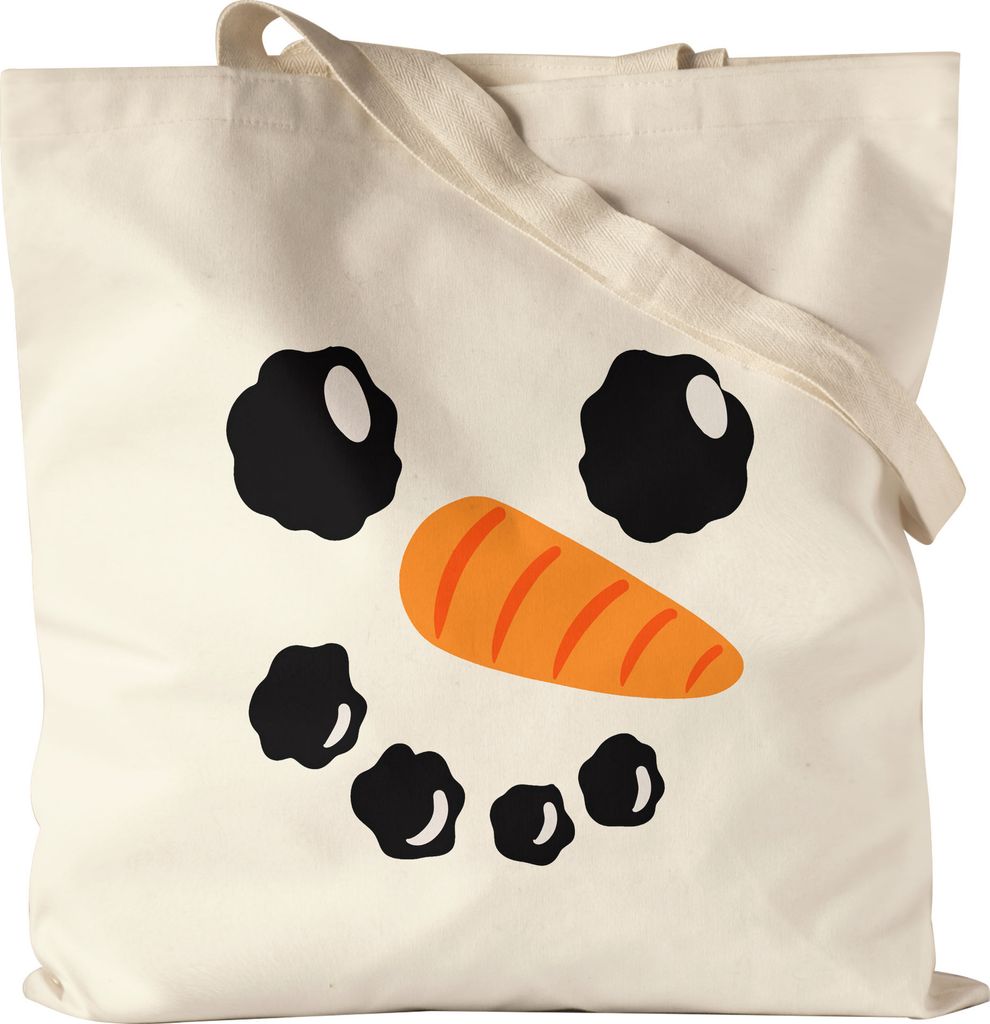 Schneemann Jutebeutel Stoffbeutel Canvas Karotte Winter Winterzeit Dezember Kälte Weihnachten Advent Snow