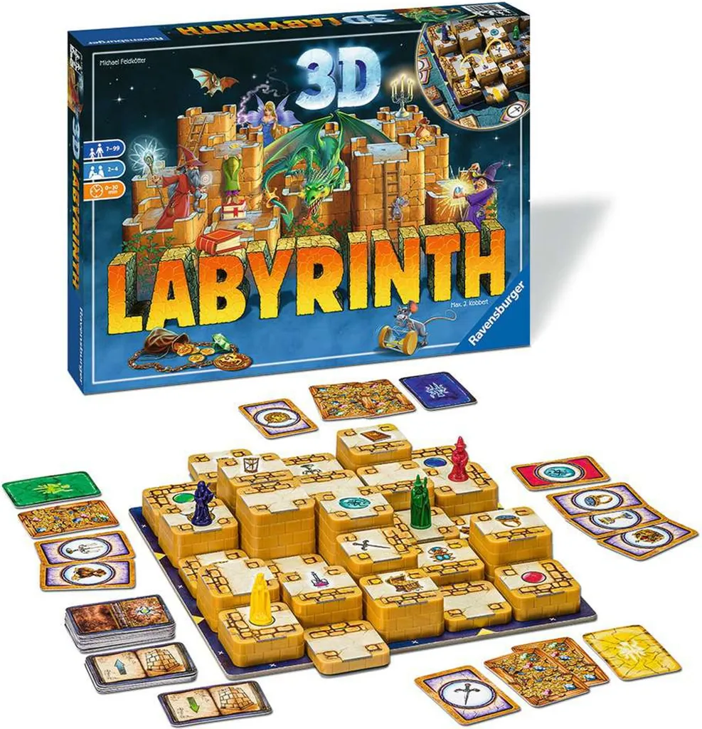 Labyrinthe 3D Ravensburger - Le Cadeau Idéal pour Jouer en Famille le Soir