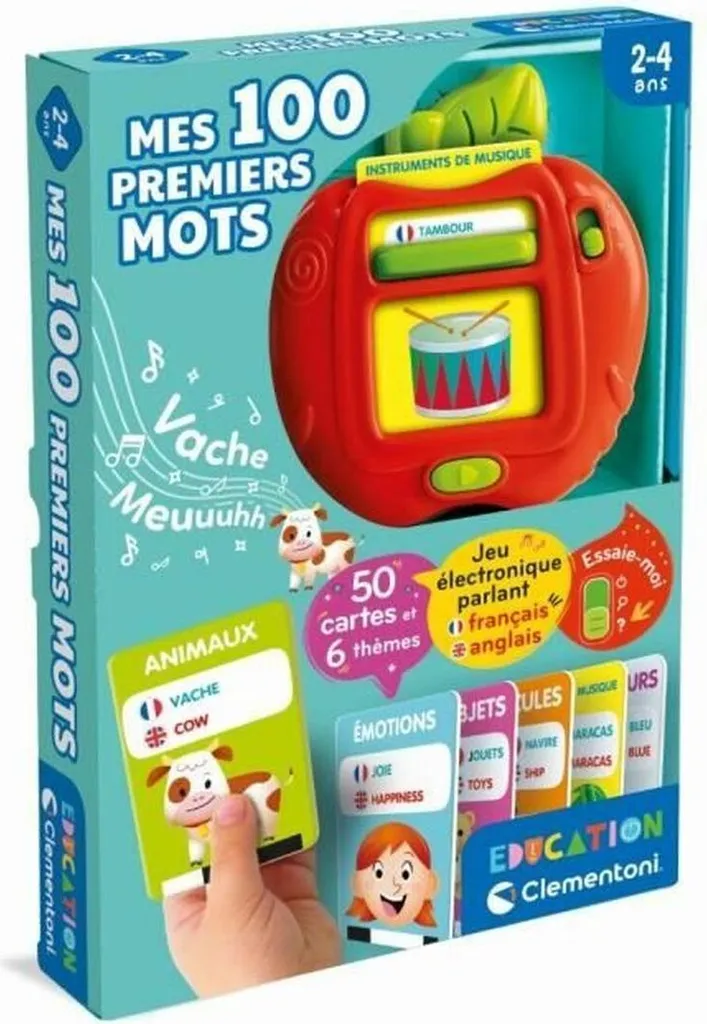 Clementoni Mon premier imagier bilingue 100 mots interactif éducatif
