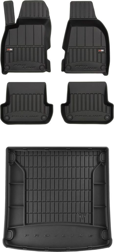 FROGUM Gummimatten Auto Fußmatten + Kofferraummatte für Audi A4 B6 2000-2006