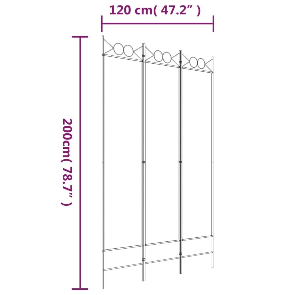 Paravento A 6 Pannelli | Divisorio | Separé Da Interno In Tessuto 800x80 Cm Nero Cfw26525 90644331