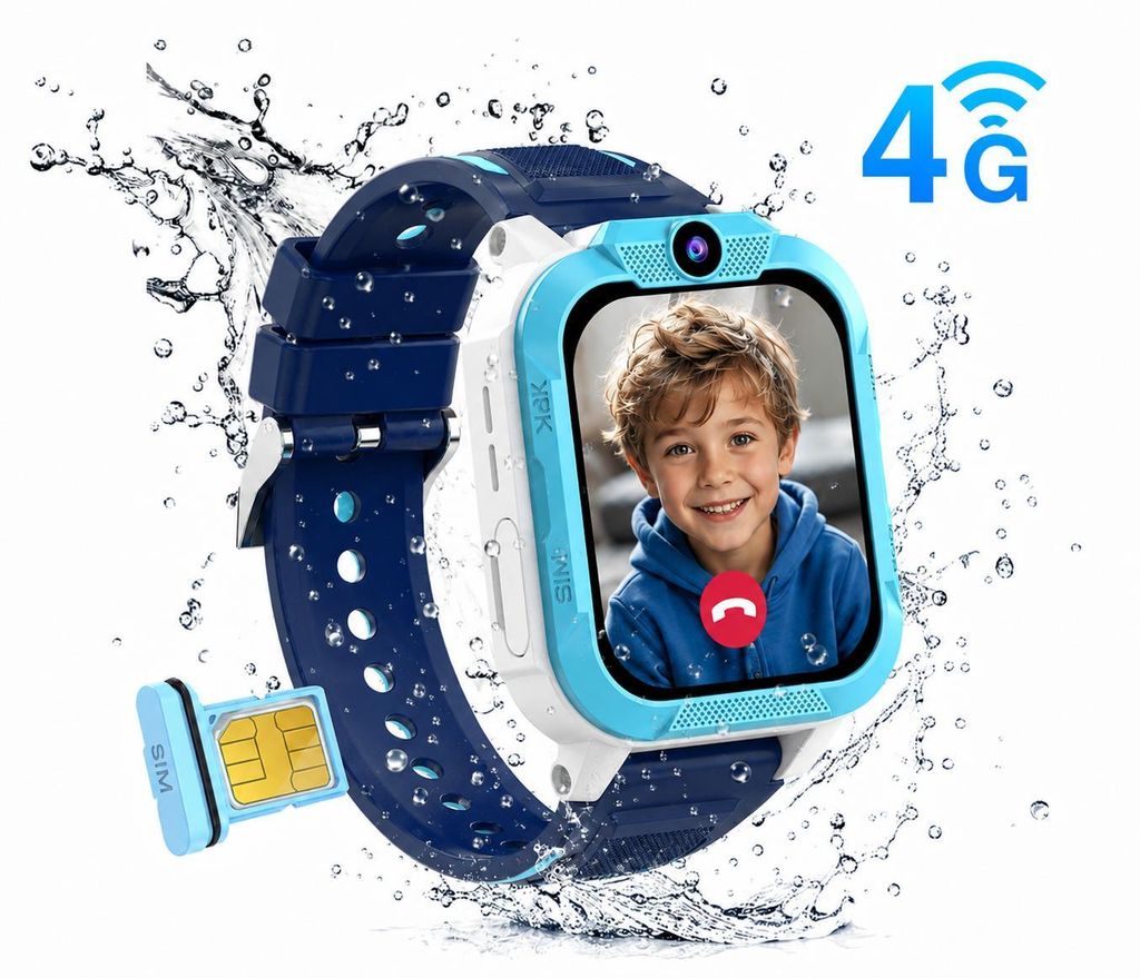 Kinder Smartwatch mit GPS & Videoanruf – IP68 wasserdicht, Produktbild 