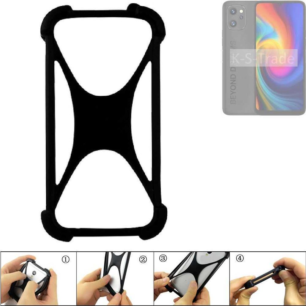 K-S-Trade Handy-Hülle Schutz-Hülle kompatibel mit UMIDIGI F3 Pro 5G Silikon Bumper TPU Softcase Smartphone Stoßschutz, schwarz