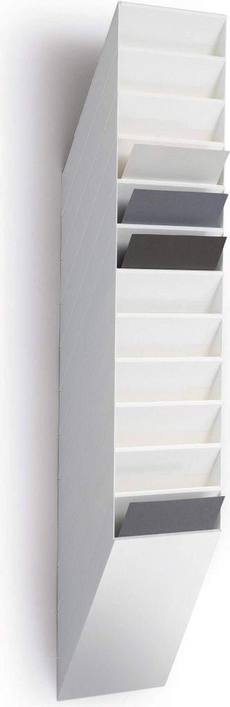 DURABLE Prospektspender FLEXIBOXX 12 A4 hoch 12 St., weiß Produktbild 