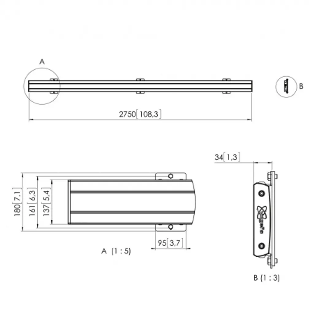 Vogel's PFB 3427 Barre d'Interface 2,7m pour Supports Écrans Multiples
