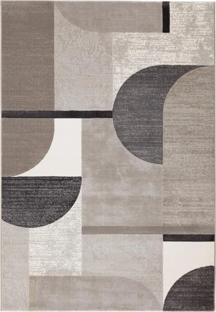 Tapis Patina Résistant 135x200 cm - Texture Douce et Motif Rétro