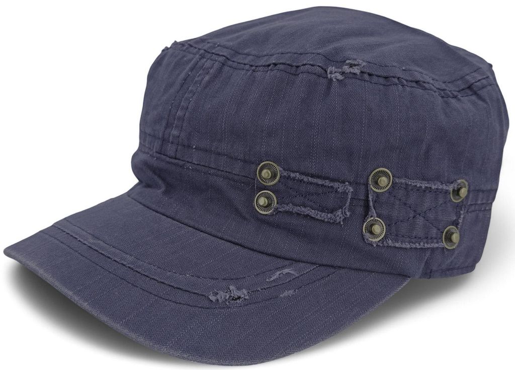 styleBREAKER Uni Military Cap im Destroyed Vintage Look | Produktbild 