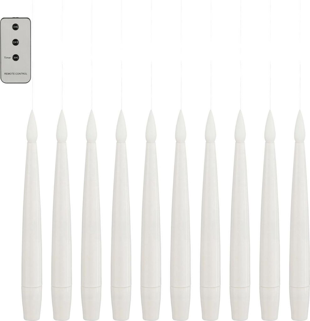 Luca Lightning LED Tafelkerzen mit Timer 15 cm 10-tlg. Produktbild 