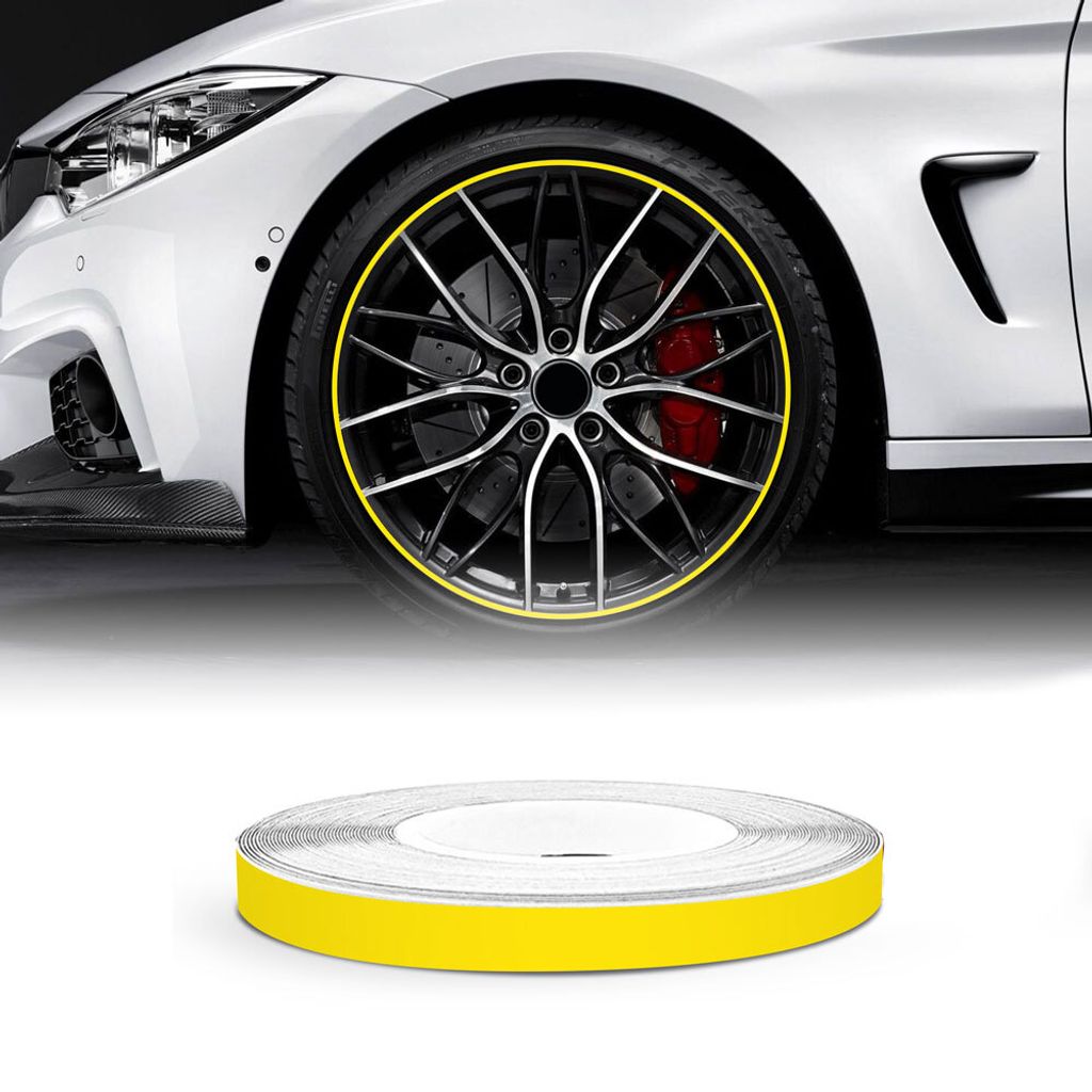 Wheel Trim Stripe Reflektierende Gelb 5 mm x 6 mt Produktbild 