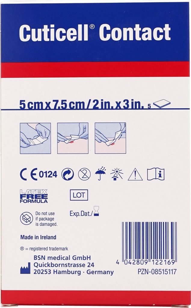 Cuticell Contact 5 cm x 7,5 cm weiche elastische Produktbild 
