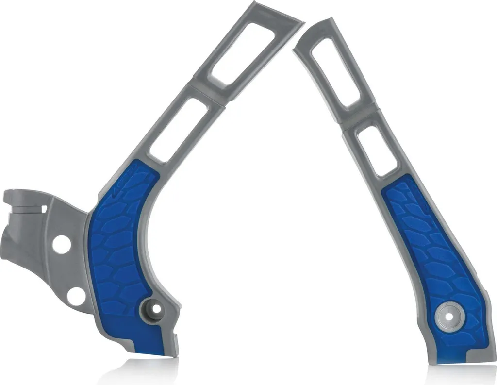 Protection cadre Acerbis X-Grip argent bleu pour Yamaha YZ