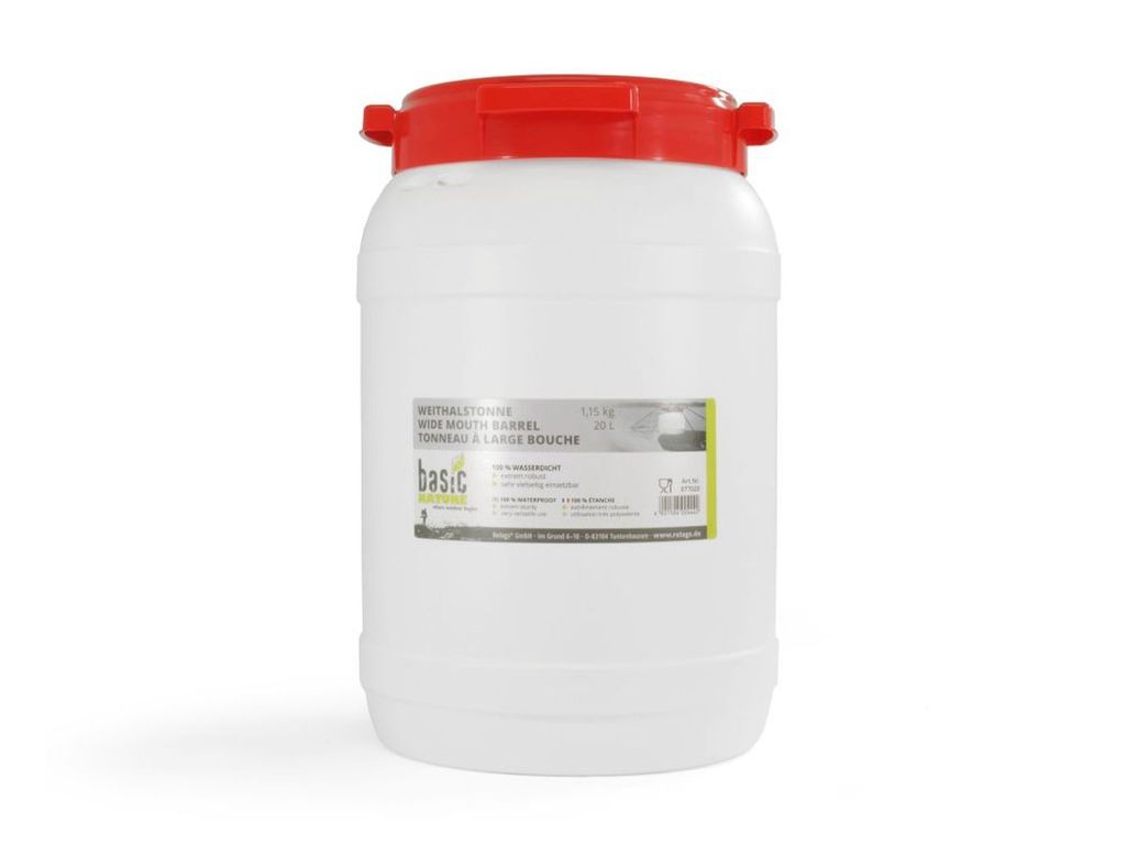 BasicNature Weithalstonne, rund weiß 20 L Produktbild 
