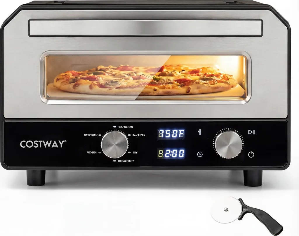 Four à pizza 400°C cuisson rapide 2 min avec 6 programmes de précision