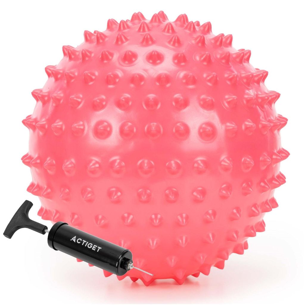 ACTIGET Igelball 20 cm – Massageball mit Noppen für Rehabilitation und Sensorik, Rosa