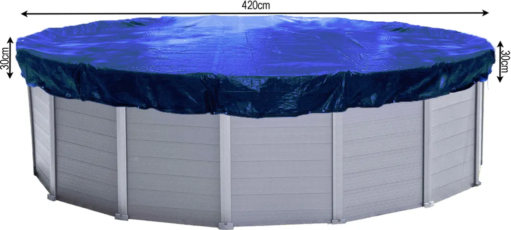 Copertura Invernale Piscina 480 cm | Telo Alta Resistenza 200g/m² Blu