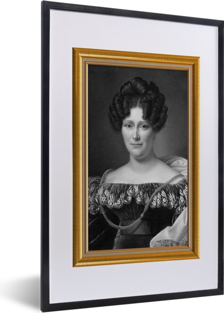 MuchoWow Gerahmtes Poster Kunstwerk - Maler - Rahmen - Gold 40x60 cm - Poster mit Schwarzem Bilderrahmen Wandposter Rahmen Foto Bilder - Poster i...