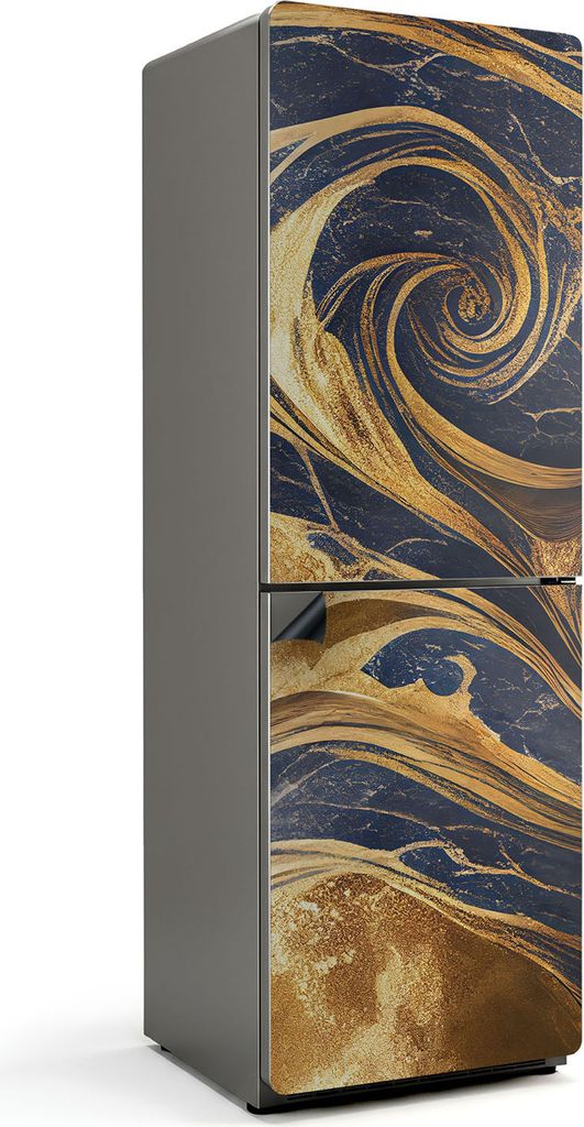 Dynamische Flüssigkeitswelle – Magnetische Kühlschrank Abdeckung – Dekorfolie magnetisch Küche – Kühlschrank Magnet Deko – selbstkleben...