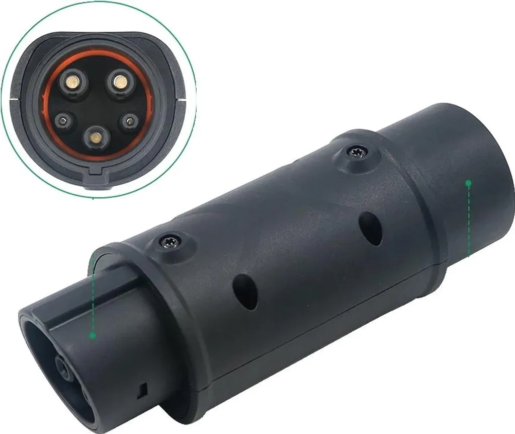 Adaptateur EV Type 2 vers Type 1 IP55 Léger et Haute Température