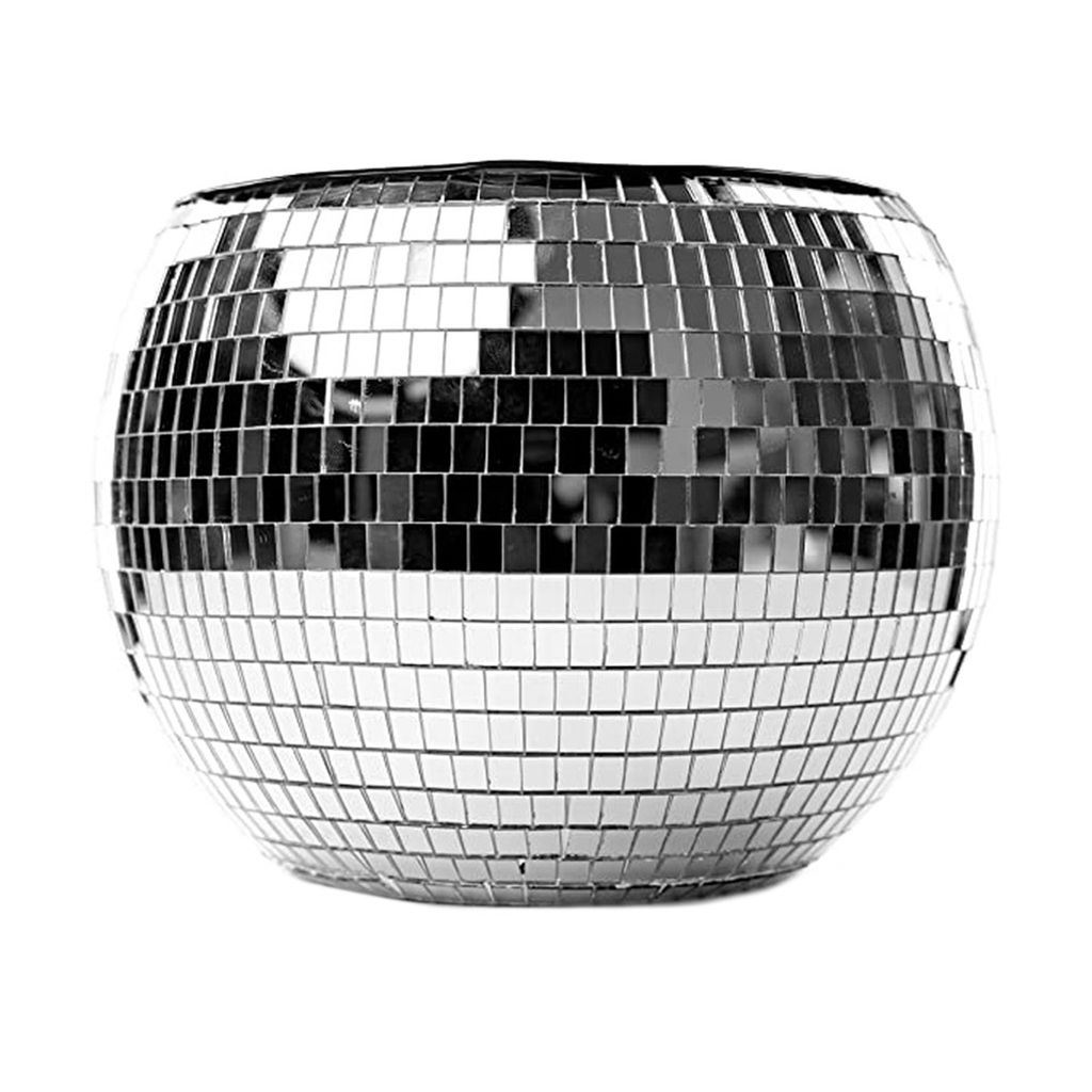 Flash-Eiskübel, Discokugel-Form, Prisma, tragend, große Kapazität, kältebeständig, Glasspiegel, Disco-Eiskübel, Partyzubehör