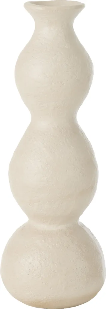 Vase de décoration Salon J-Line Olina Crème - Idéal grandes fleurs