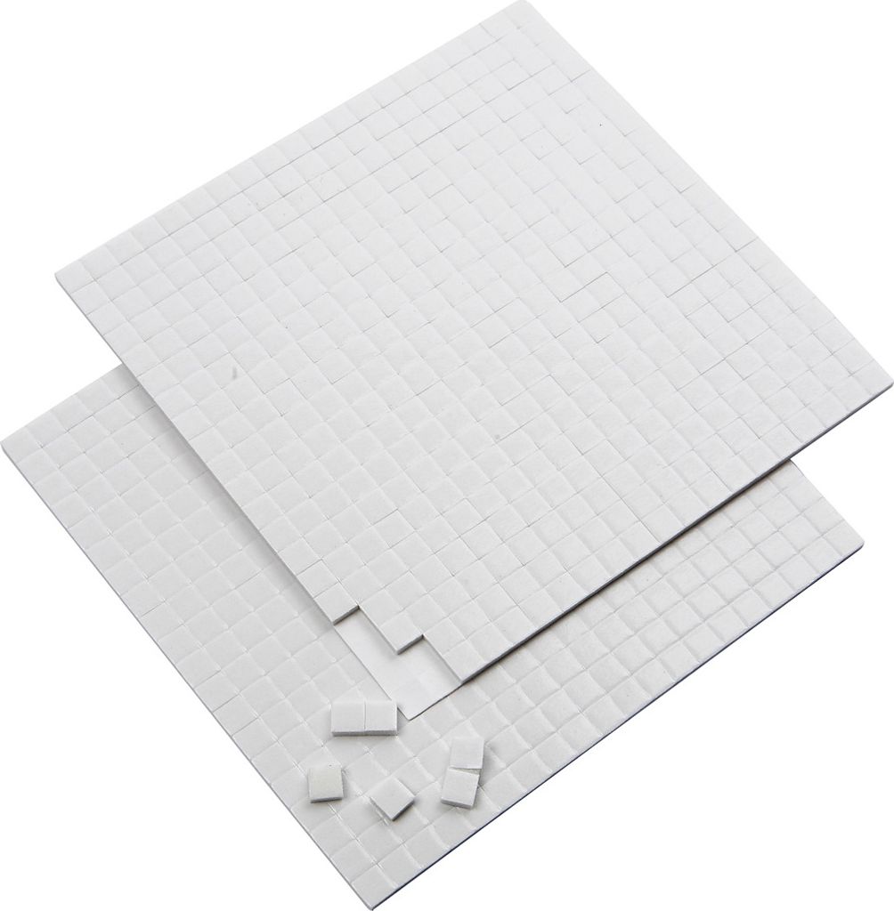 Creativ Company 3D Foam Pads Weiß 5x5x2mm, 2 Blätter